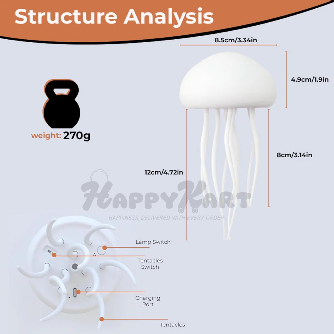 Jellyfish Lamp (Comes with hanging hook and invisible thread)
