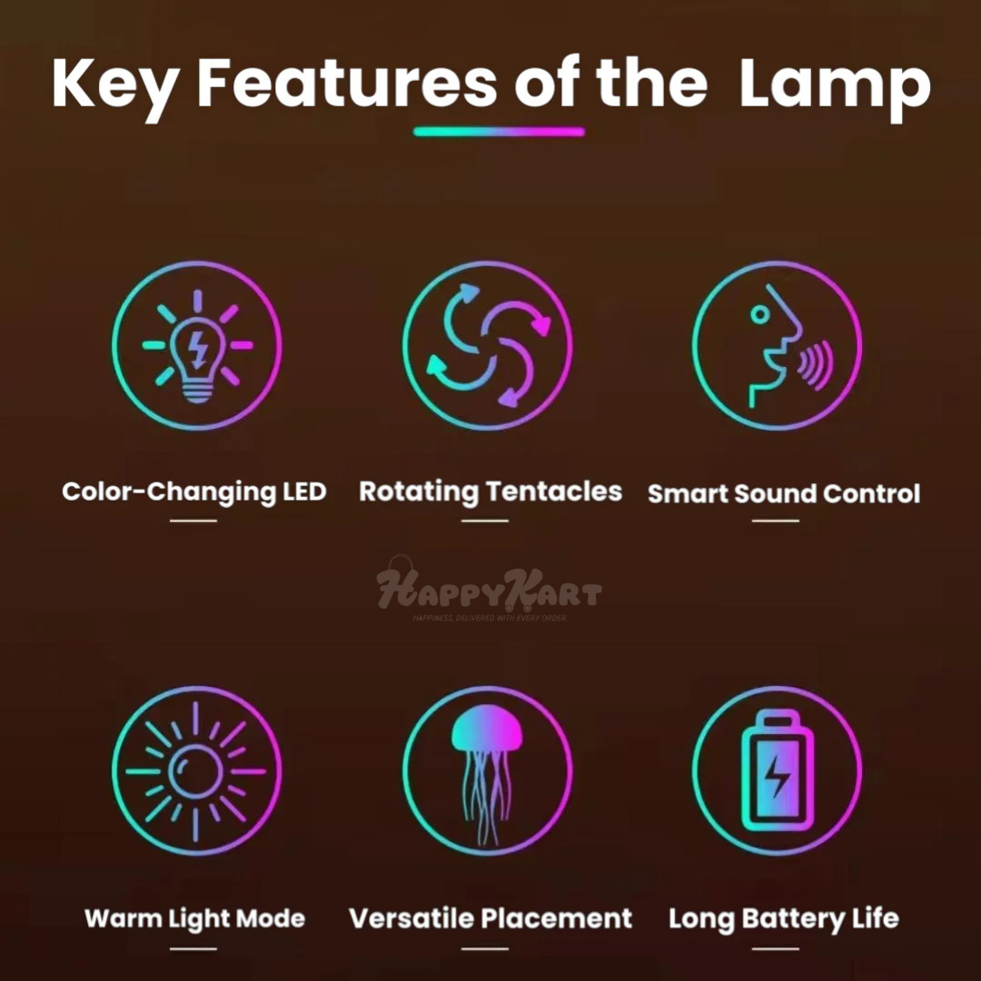 Jellyfish Lamp (Comes with hanging hook and invisible thread)