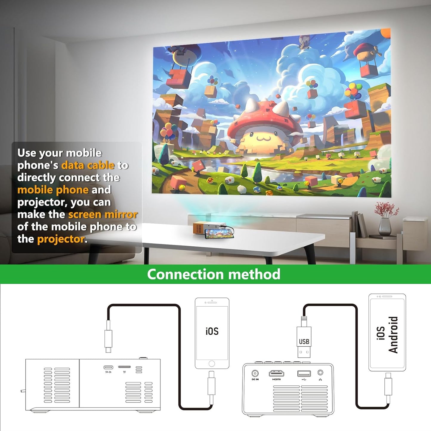 Mini Projector by HappyKart™