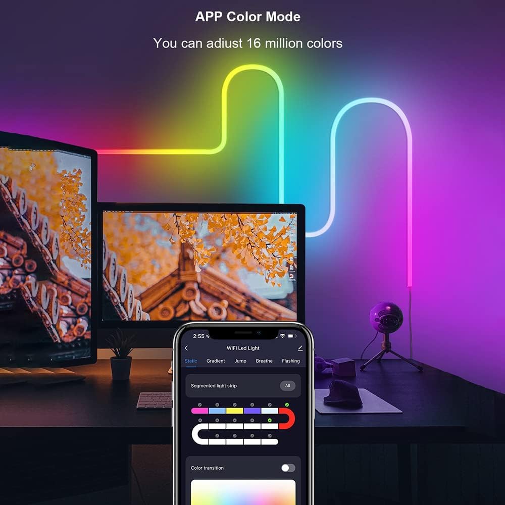 NeonGlow Smart Rope Strip Light with Music Syncing (5 Meters) by HappyKart™