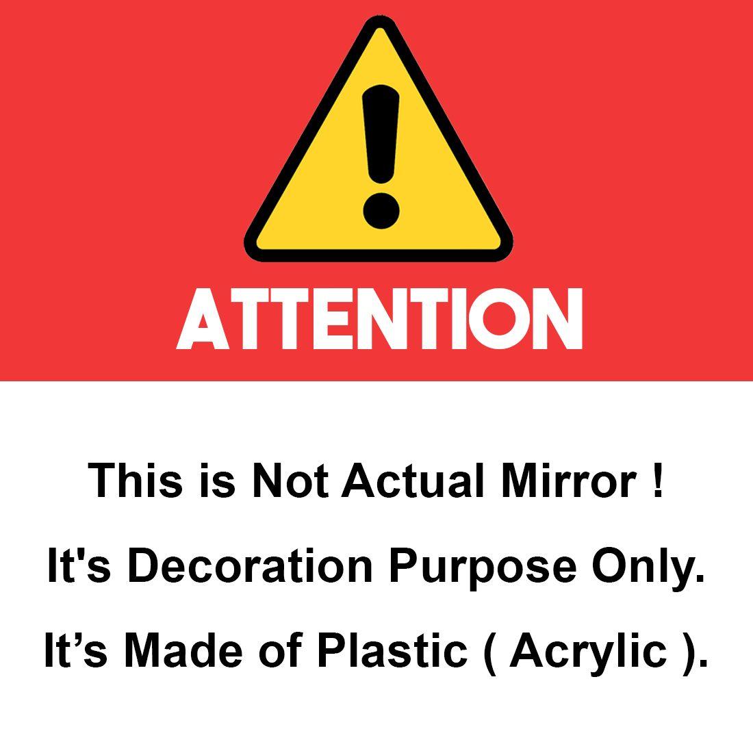HappyKart Mirror Stickers For Wall Pack Of 40 Hexagon Silver Color Flexible Mirror Size (10x12)Cm Each Hexagon