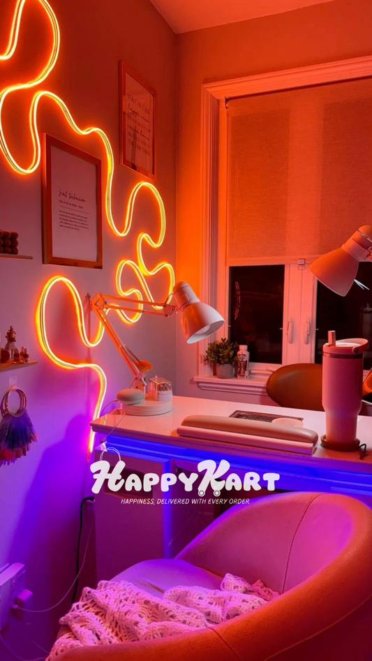 NeonGlow Smart Rope Strip Light with Music Syncing (5 Meters) by HappyKart™