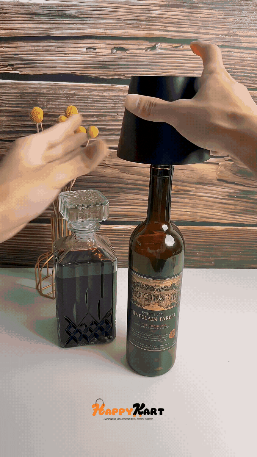 Wireless LED Bottle Lamp | 3 Colour Modes
